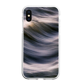 Чехол для iPhone XS Max матовый с принтом Море волнуется в городе Новоалтайск, Силикон | Область печати: задняя сторона чехла, без боковых панелей | Тематика изображения на принте: вода | волны | море | морская волна | океан | цвет заката