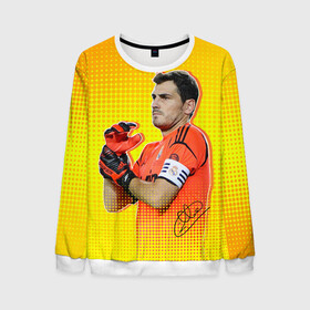 Мужской свитшот 3D с принтом Iker Casillas в городе Новоалтайск, 100% полиэстер с мягким внутренним слоем | круглый вырез горловины, мягкая резинка на манжетах и поясе, свободная посадка по фигуре | Тематика изображения на принте: casillas | football | iker | iker casillas | porto | real | real madrid | vdkarsvet | икер | икер касильяс | касильяс | потру | реал | реал мадрид | футбол