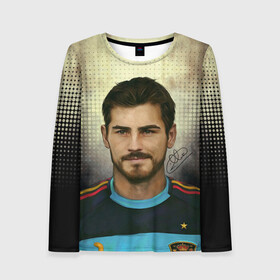 Женский лонгслив 3D с принтом Iker Casillas в городе Новоалтайск, 100% полиэстер | длинные рукава, круглый вырез горловины, полуприлегающий силуэт | casillas | football | iker | iker casillas | porto | real | real madrid | vdkarsvet | икер | икер касильяс | касильяс | потру | реал | реал мадрид | футбол