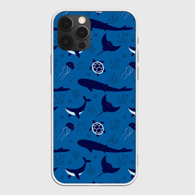 Чехол для iPhone 12 Pro Max с принтом Подводный мир в городе Новоалтайск, Силикон |  | whale | акулы | кит | киты | медуза | медузы | море | морские | океан | паттерн | подводный | скаты | черепаха | черепахами