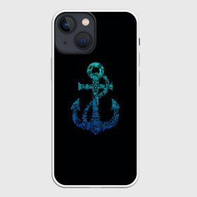 Чехол для iPhone 13 mini с принтом Navy. Anchor в городе Новоалтайск,  |  | anchor | fish | gradient | marine | mermaid | navy | ocean | octopus | sailor | sea | shark | ship | skull | treasure | whale | акула | градиент | кит | корабль | море | морской | моряк | океан | осьминог | русалка | рыба | сокровище | 