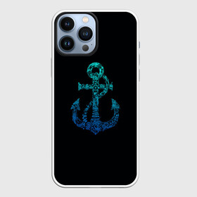 Чехол для iPhone 13 Pro Max с принтом Navy. Anchor в городе Новоалтайск,  |  | anchor | fish | gradient | marine | mermaid | navy | ocean | octopus | sailor | sea | shark | ship | skull | treasure | whale | акула | градиент | кит | корабль | море | морской | моряк | океан | осьминог | русалка | рыба | сокровище | 