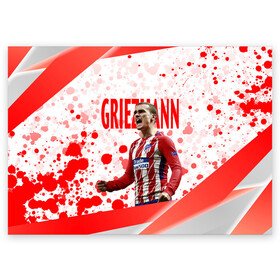 Поздравительная открытка с принтом Антуан Гризманн | Antoine Griezmann (+спина) (Z) в городе Новоалтайск, 100% бумага | плотность бумаги 280 г/м2, матовая, на обратной стороне линовка и место для марки
 | Тематика изображения на принте: antoine griezmann | антуан гризманн | атлетико | барса | барселона | гризман | реал сосьедад | сборная франции