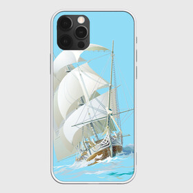 Чехол для iPhone 12 Pro Max с принтом The white wanderer в городе Новоалтайск, Силикон |  | ocean | sea | ship | волны | океан | парусник