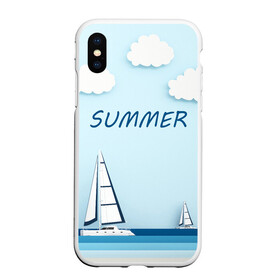 Чехол для iPhone XS Max матовый с принтом ПАРУСНИКИ | SUMMER (Z) в городе Новоалтайск, Силикон | Область печати: задняя сторона чехла, без боковых панелей | Тематика изображения на принте: ship | ships | summer | кораблик | кораблики | корабль | летняя | лето | лодочка | мореход | одинокая лодка | парусник | судно | яхта | яхты