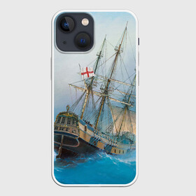 Чехол для iPhone 13 mini с принтом The Sea Devil в городе Новоалтайск,  |  | Тематика изображения на принте: ocean | sea | ship | summer | волны | океан | парусник