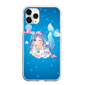 Чехол для iPhone 11 Pro Max матовый с принтом Русалочка в городе Новоалтайск, Силикон |  | mermaid | море | морская | моряк | пузыри | русалка | русалочка | рыбак | рыбки | тельняшка | якори | якорь