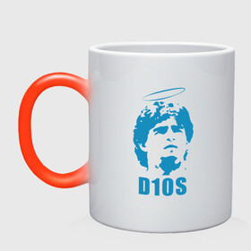 Кружка хамелеон с принтом Dios Maradona в городе Новоалтайск, керамика | меняет цвет при нагревании, емкость 330 мл | Тематика изображения на принте: argentina | maradona | messi | sport | аргентина | гол | диего | марадона | месси | мяч | рука бога | спорт | футбол | чемпион