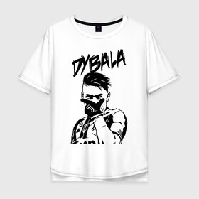 Мужская футболка хлопок Oversize с принтом DYBALA Juventus жест в городе Новоалтайск, 100% хлопок | свободный крой, круглый ворот, “спинка” длиннее передней части | 10 | ac milan | champions | fifa | juve | juventus | juvi | paulo dybala | soccer | uefa | дубала | лига чемпионов | номер | пауло дибала | сборная аргентины | спорт | уефа | фифа | фк | футбол | футболист | футбольный клуб | 