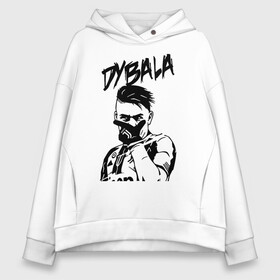 Женское худи Oversize хлопок с принтом DYBALA Juventus жест в городе Новоалтайск, френч-терри — 70% хлопок, 30% полиэстер. Мягкий теплый начес внутри —100% хлопок | боковые карманы, эластичные манжеты и нижняя кромка, капюшон на магнитной кнопке | 10 | ac milan | champions | fifa | juve | juventus | juvi | paulo dybala | soccer | uefa | дубала | лига чемпионов | номер | пауло дибала | сборная аргентины | спорт | уефа | фифа | фк | футбол | футболист | футбольный клуб | 