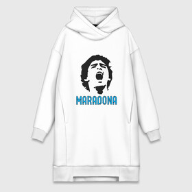 Платье-худи хлопок с принтом Maradona Scream в городе Новоалтайск,  |  | argentina | maradona | messi | sport | аргентина | гол | диего | марадона | месси | мяч | рука бога | спорт | футбол | чемпион