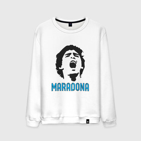 Мужской свитшот хлопок с принтом Maradona Scream в городе Новоалтайск, 100% хлопок |  | argentina | maradona | messi | sport | аргентина | гол | диего | марадона | месси | мяч | рука бога | спорт | футбол | чемпион