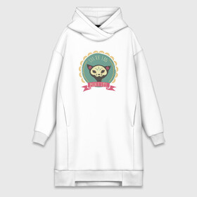 Платье-худи хлопок с принтом Cat from Mexico в городе Новоалтайск,  |  | cat | mexico | skull | tattoo | кот | кошка | мексика | праздник мертвых | тату | татуировка | череп