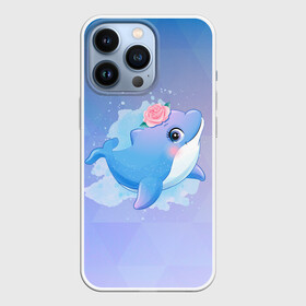 Чехол для iPhone 13 Pro с принтом Дельфинчик в городе Новоалтайск,  |  | Тематика изображения на принте: cute | dolphin | дельфин | дельфин в море | дельфинами | дельфинчик | милый | мир | подводный
