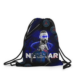 Рюкзак-мешок 3D с принтом НЕЙМАР / NEYMAR / ПСЖ в городе Новоалтайск, 100% полиэстер | плотность ткани — 200 г/м2, размер — 35 х 45 см; лямки — толстые шнурки, застежка на шнуровке, без карманов и подкладки | Тематика изображения на принте: football | neymar | paris saint germain football club | sport | uefa | неймар | неймар да силва сантос жуниор | пари сен жермен | псж | сборная бразилии | спорт | уефа. | футбол