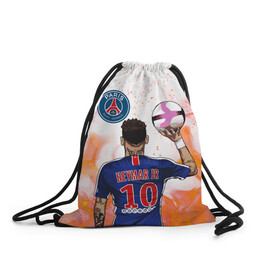 Рюкзак-мешок 3D с принтом НЕЙМАР / NEYMAR / ПСЖ в городе Новоалтайск, 100% полиэстер | плотность ткани — 200 г/м2, размер — 35 х 45 см; лямки — толстые шнурки, застежка на шнуровке, без карманов и подкладки | Тематика изображения на принте: football | neymar | paris saint germain football club | sport | uefa | неймар | неймар да силва сантос жуниор | пари сен жермен | псж | сборная бразилии | спорт | уефа. | футбол