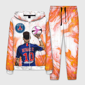 Мужской костюм 3D с принтом НЕЙМАР / NEYMAR / ПСЖ в городе Новоалтайск, 100% полиэстер | Манжеты и пояс оформлены тканевой резинкой, двухслойный капюшон со шнурком для регулировки, карманы спереди | football | neymar | paris saint germain football club | sport | uefa | неймар | неймар да силва сантос жуниор | пари сен жермен | псж | сборная бразилии | спорт | уефа. | футбол