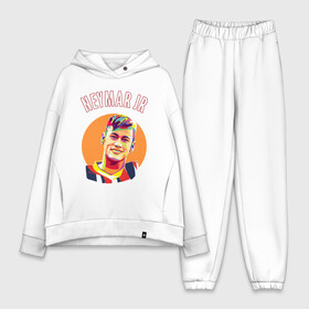Женский костюм хлопок Oversize с принтом НЕЙМАР   NEYMAR   ПСЖ в городе Новоалтайск,  |  | football | neymar | paris saint germain football club | sport | uefa | неймар | неймар да силва сантос жуниор | пари сен жермен | псж | сборная бразилии | спорт | уефа. | футбол