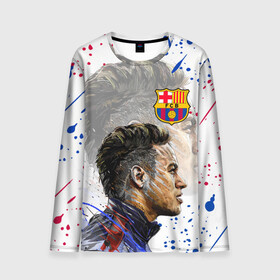 Мужской лонгслив 3D с принтом НЕЙМАР / NEYMAR / БАРСЕЛОНА в городе Новоалтайск, 100% полиэстер | длинные рукава, круглый вырез горловины, полуприлегающий силуэт | barcelona. | football | neymar | paris saint germain football club | sport | uefa | барселона | неймар | неймар да силва сантос жуниор | пари сен жермен | псж | сборная бразилии | спорт | уефа | футбол