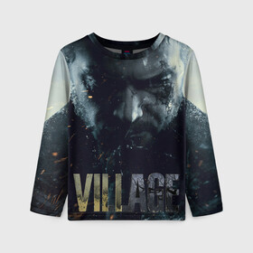 Детский лонгслив 3D с принтом Итан Уинтерс в городе Новоалтайск, 100% полиэстер | длинные рукава, круглый вырез горловины, полуприлегающий силуэт
 | Тематика изображения на принте: capcom | games | resident | resident evil | игры | итан