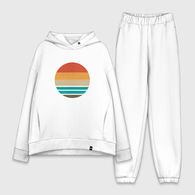 Женский костюм хлопок Oversize с принтом Retro Sunset Ретро закат в городе Новоалтайск,  |  | art | beach | lines | minimal | minimalism | ocean | sea | sky | summer | sun | sunrise | арт | винтаж | винтажная иллюстрация | винтажный закат | восход | геометрия | лето | линии | минимализм | море | небо | океан | пляж | ретро