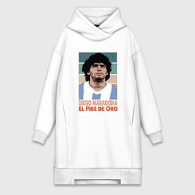 Платье-худи хлопок с принтом Maradona   El Pibe De Oro в городе Новоалтайск,  |  | argentina | maradona | messi | sport | аргентина | гол | диего | марадона | месси | мяч | рука бога | спорт | футбол | чемпион