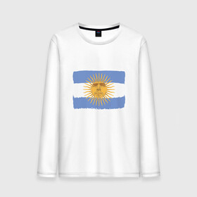 Мужской лонгслив хлопок с принтом Maradona Sun в городе Новоалтайск, 100% хлопок |  | argentina | maradona | messi | sport | аргентина | гол | диего | марадона | месси | мяч | рука бога | спорт | футбол | чемпион