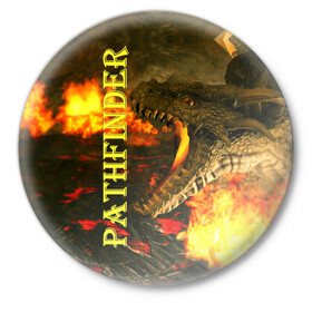 Значок Pathfinder НРИ: в городе Новоалтайск, металл | круглая форма, металлическая застежка в виде булавки | pathfinder | roleplaying game | настолка | настольная ролевая игра | настольные игры | настольщик | нри