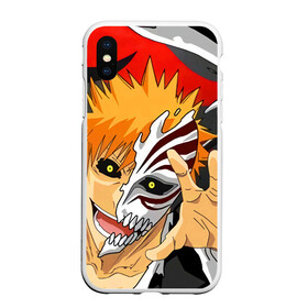 Чехол для iPhone XS Max матовый с принтом Bleach, Ичиго Куросаки в городе Новоалтайск, Силикон | Область печати: задняя сторона чехла, без боковых панелей | Тематика изображения на принте: bleach | hollow | ichigo | аниме | блич | ичиго куросаки | манга | маска | пустой