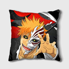 Подушка 3D с принтом Bleach, Ичиго Куросаки в городе Новоалтайск, наволочка – 100% полиэстер, наполнитель – холлофайбер (легкий наполнитель, не вызывает аллергию). | состоит из подушки и наволочки. Наволочка на молнии, легко снимается для стирки | bleach | hollow | ichigo | аниме | блич | ичиго куросаки | манга | маска | пустой