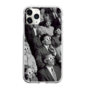 Чехол для iPhone 11 Pro матовый с принтом Люди смотрят фильм в 3d очках в городе Новоалтайск, Силикон |  | 20 век | 3д очки | art | black white | cinema | color | emotions | history | human | jacket | man | movie | nostalgia | retro | woman | женщина | искусство | история | кино | кинотеатр | классика | мужчина | ностальгия | пиджак | р