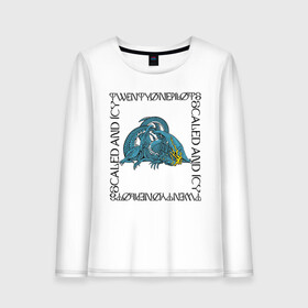 Женский лонгслив хлопок с принтом Twenty One Pilots Dragon в городе Новоалтайск, 100% хлопок |  | scaled and icy | top | trash | twenty one pilots | дракон | надпись