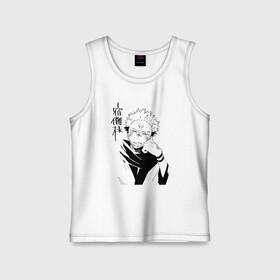 Детская майка хлопок с принтом Jujutsu Kaisen   Sukuna в городе Новоалтайск,  |  | anime | itadori | japan | jujutsu | jujutsu kaisen | kaisen | satoru | satoru gojou | sorcery fight | sukuna | sukuna ryoumen | аниме | анимэ | битва | годзе | итадори | магическая | магическая битва | сатору | сукуна | юдзи итадори | японская 