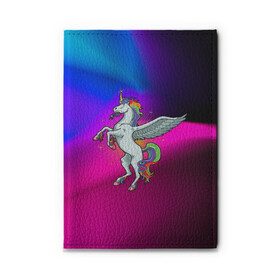 Обложка для автодокументов с принтом Единорог | Unicorn (Z) в городе Новоалтайск, натуральная кожа |  размер 19,9*13 см; внутри 4 больших “конверта” для документов и один маленький отдел — туда идеально встанут права | Тематика изображения на принте: unicorn | unicornis | вымышленное существо | единорог | инрог | каркаданн | мифическое существо | моноцерос | нарвал | радужное | радужный | существо