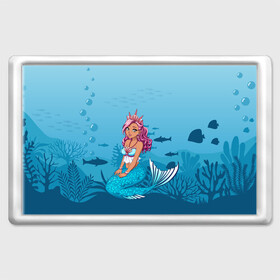Магнит 45*70 с принтом Mermaid | Русалка | Русалочка в городе Новоалтайск, Пластик | Размер: 78*52 мм; Размер печати: 70*45 | Тематика изображения на принте: mermaid | naiad | nymph | rusalka | ведява | водяница | восточнославянская мифология | дух | лесовица | мифология | морская дева | нимфа | русал | русалии | русалка | русалочка | ундина | фараонка