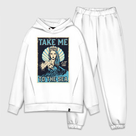 Мужской костюм хлопок OVERSIZE с принтом Mermaid | Take me to the sea (Z) в городе Новоалтайск,  |  | mermaid | naiad | nymph | rusalka | ведява | водяница | восточнославянская мифология | дух | лесовица | мифология | морская дева | нимфа | русал | русалии | русалка | русалочка | ундина | фараонка