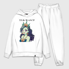 Мужской костюм хлопок OVERSIZE с принтом Аниме русалочка | Anime Mermaid (Z) в городе Новоалтайск,  |  | anime | anime mermaid | mermaid | naiad | nymph | rusalka | аниме | ведява | водяница | восточнославянская мифология | дух | лесовица | мифология | морская дева | нимфа | русал | русалии | русалка | русалочка | ундина