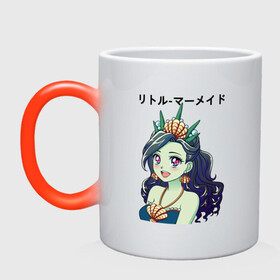 Кружка хамелеон с принтом Аниме русалочка Anime Mermaid (Z) в городе Новоалтайск, керамика | меняет цвет при нагревании, емкость 330 мл | anime | anime mermaid | mermaid | naiad | nymph | rusalka | аниме | ведява | водяница | восточнославянская мифология | дух | лесовица | мифология | морская дева | нимфа | русал | русалии | русалка | русалочка | ундина