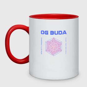 Кружка двухцветная с принтом OG BUDA | ОПГ СИТИ | FREERIO | SEXY DRILL в городе Новоалтайск, керамика | объем — 330 мл, диаметр — 80 мм. Цветная ручка и кайма сверху, в некоторых цветах — вся внутренняя часть | budaog | drill | freerio | luv | mayot | melon | music | og buda | ogbuda | soda | буда | дрилл | оджи | опг | оуджи | сити | трэп | тюмень