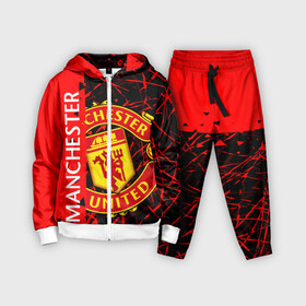Детский костюм 3D с принтом МАНЧЕСТЕР   MANCHESTER UNITED в городе Новоалтайск,  |  | football | manchester united football club | sport | uefa | английская премьер лига | лига финал | манчестер юнайтед | матч. | спорт | уефа | финал | футбол