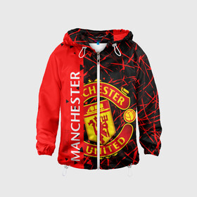 Детская ветровка 3D с принтом МАНЧЕСТЕР / MANCHESTER UNITED в городе Новоалтайск, 100% полиэстер | подол и капюшон оформлены резинкой с фиксаторами, по бокам два кармана без застежек, один потайной карман на груди | football | manchester united football club | sport | uefa | английская премьер лига | лига финал | манчестер юнайтед | матч. | спорт | уефа | финал | футбол