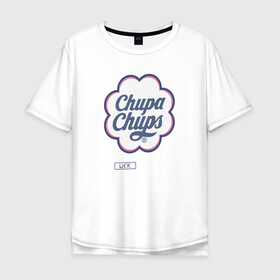 Мужская футболка хлопок Oversize с принтом Chupa Chups в городе Новоалтайск, 100% хлопок | свободный крой, круглый ворот, “спинка” длиннее передней части | chupa chups | lick | леденец | чупа чупс | чупик | чупс | чупсик
