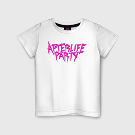 Детская футболка хлопок с принтом Afterlife Party в городе Новоалтайск, 100% хлопок | круглый вырез горловины, полуприлегающий силуэт, длина до линии бедер | fortnite | gamers | games | music | party | вечеринка | джей бавлин | игры | королевская битва | фортнайт