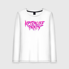 Женский лонгслив хлопок с принтом Afterlife Party в городе Новоалтайск, 100% хлопок |  | fortnite | gamers | games | music | party | вечеринка | джей бавлин | игры | королевская битва | фортнайт