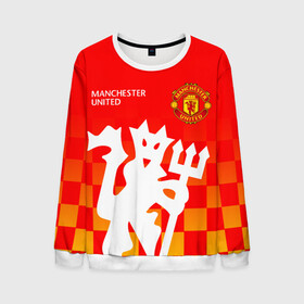 Мужской свитшот 3D с принтом MANCHESTER UNITED / ДЬЯВОЛ в городе Новоалтайск, 100% полиэстер с мягким внутренним слоем | круглый вырез горловины, мягкая резинка на манжетах и поясе, свободная посадка по фигуре | fire. | football | manchester united football club | sport | uefa | английская премьер лига | дьявол | лига финал | манчестер юнайтед | матч | огонь | спорт | уефа | финал | футбол