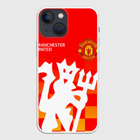 Чехол для iPhone 13 mini с принтом MANCHESTER UNITED   ДЬЯВОЛ в городе Новоалтайск,  |  | fire. | football | manchester united football club | sport | uefa | английская премьер лига | дьявол | лига финал | манчестер юнайтед | матч | огонь | спорт | уефа | финал | футбол