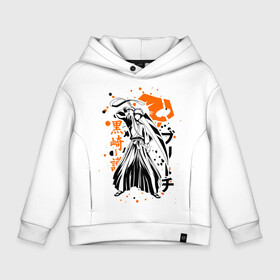 Детское худи Oversize хлопок с принтом Ичиго Куросаки, Bleach в городе Новоалтайск, френч-терри — 70% хлопок, 30% полиэстер. Мягкий теплый начес внутри —100% хлопок | боковые карманы, эластичные манжеты и нижняя кромка, капюшон на магнитной кнопке | bleach | hollow | ichigo | аниме | блич | ичиго куросаки | манга | маска | пустой