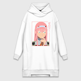 Платье-худи хлопок с принтом Darling in the Franxx 02 в городе Новоалтайск,  |  | 02 | anime girl | darling in the franxx | zero two | аниме | дарлинг во франксе | девушка с розовыми волосами | манга | милый во франксе | ноль два | розовые волосы | тян