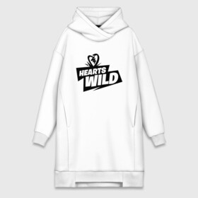 Платье-худи хлопок с принтом Дикие сердца в городе Новоалтайск,  |  | fortnite | games | love | wild | игры | королевская битва | фортнайт