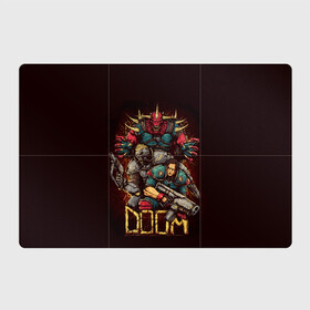 Магнитный плакат 3Х2 с принтом DOOM в городе Новоалтайск, Полимерный материал с магнитным слоем | 6 деталей размером 9*9 см | Тематика изображения на принте: blood | cybersport | demons | doom | eternal | game | monster | pc | playstation | shooting | демоны | дум | игры | киперспорт | кровь | монстры | стрелялки | шутер